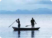 mountain bike - mission malawi - canoe lake malawi